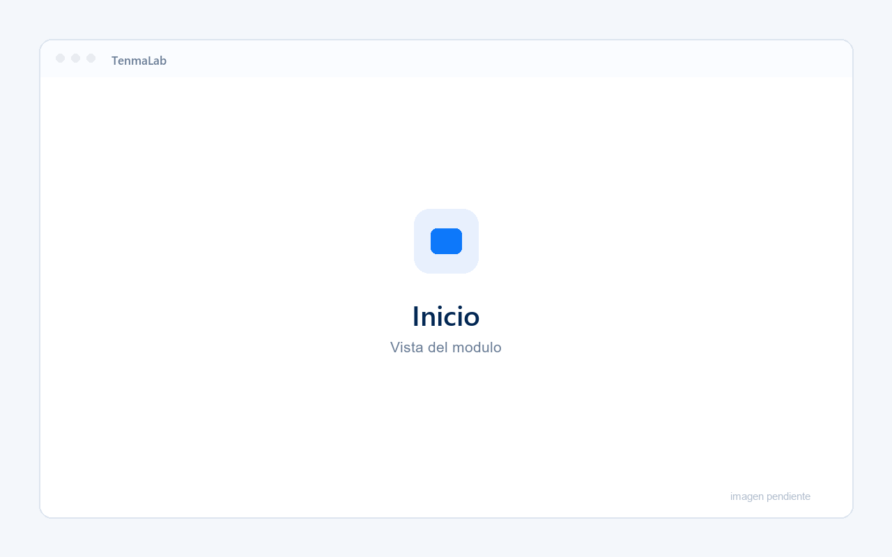 Panel de inicio de TenmaLab, software para laboratorio clínico en Ecuador