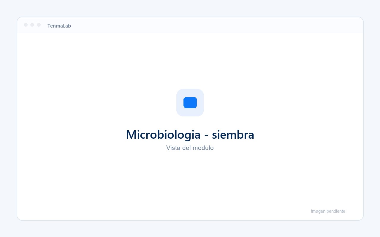 Registro de siembra en TenmaLab
